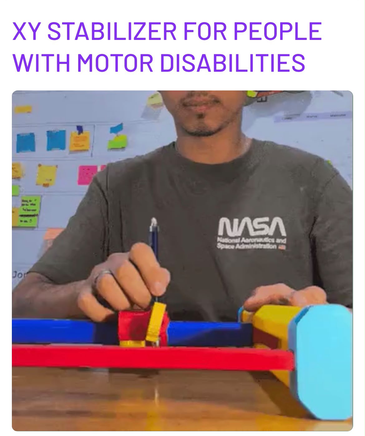 Imagen del modelo Estabilizador XY para personas con discapacidad motora.