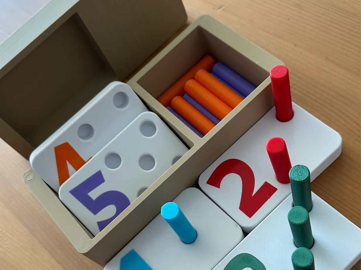 Imagen del modelo Números al estilo Montessori con caja