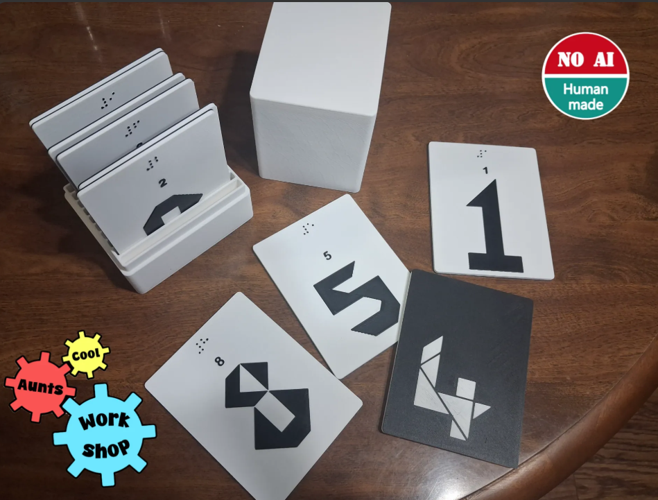 Imagen del modelo Juego de Tangram para Números de Personas Ciegas y con Baja Visión