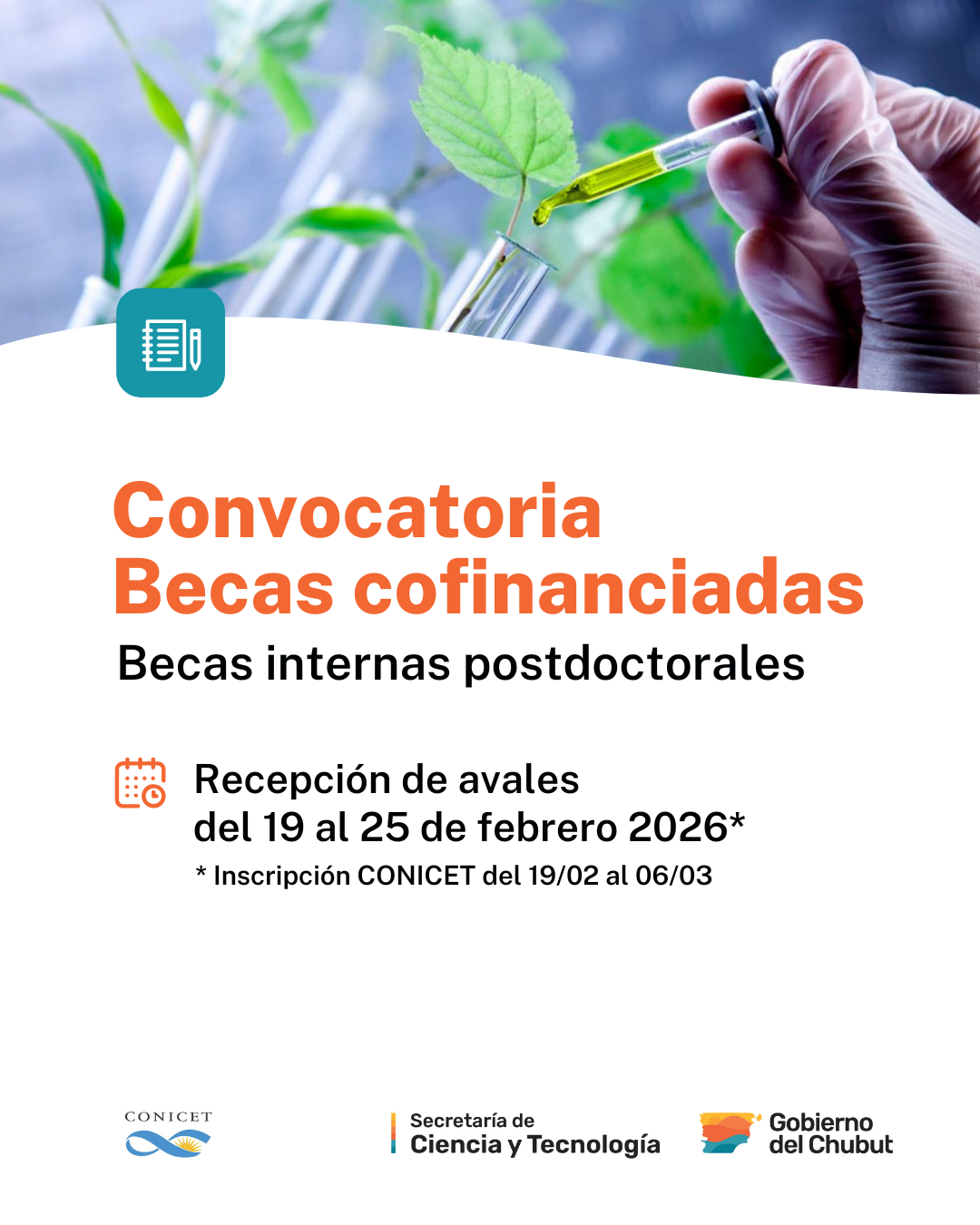 Programa de Becas Postdoctorales Cofinanciadas entre CONICET y la Provincia del Chubut